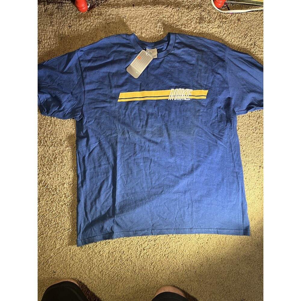 Vintage Y2K 2003 Men’s Nike Shirt Embroidered XL Stripe NWT Logo